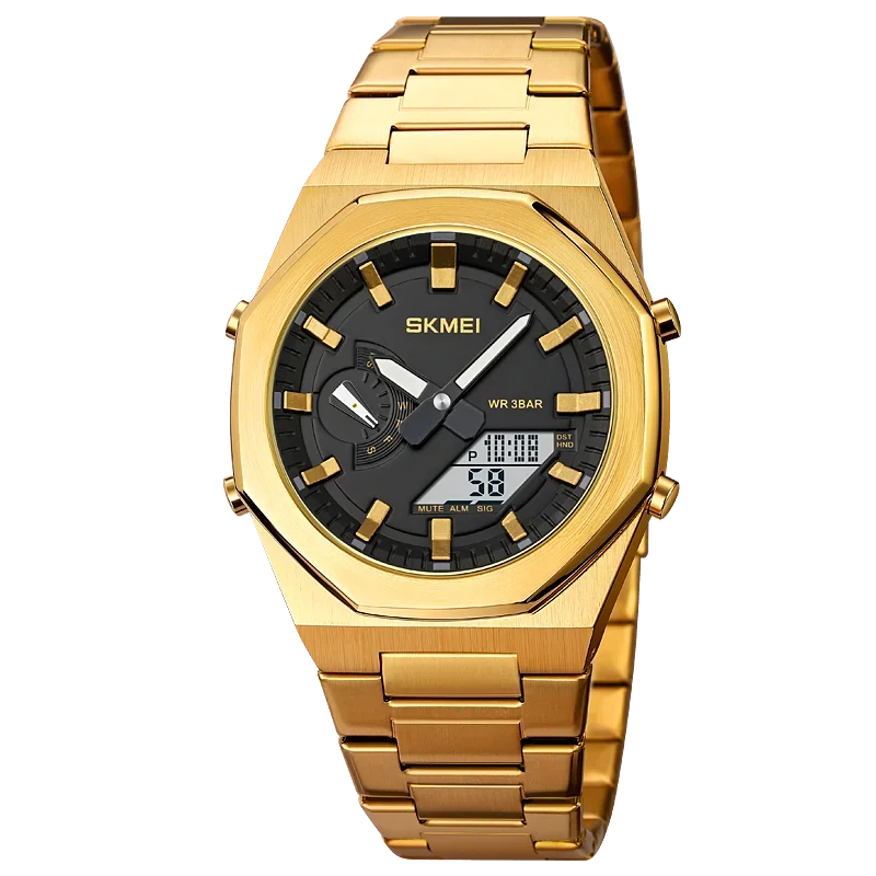 SKMEI - 1816 Dual Time Watch in Steel Strap